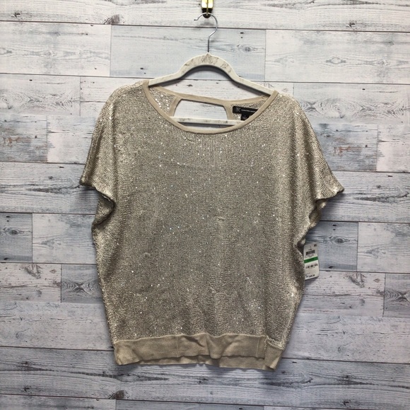 Large INC International Concepts gray sparkle sweater - Picture 1 of 8